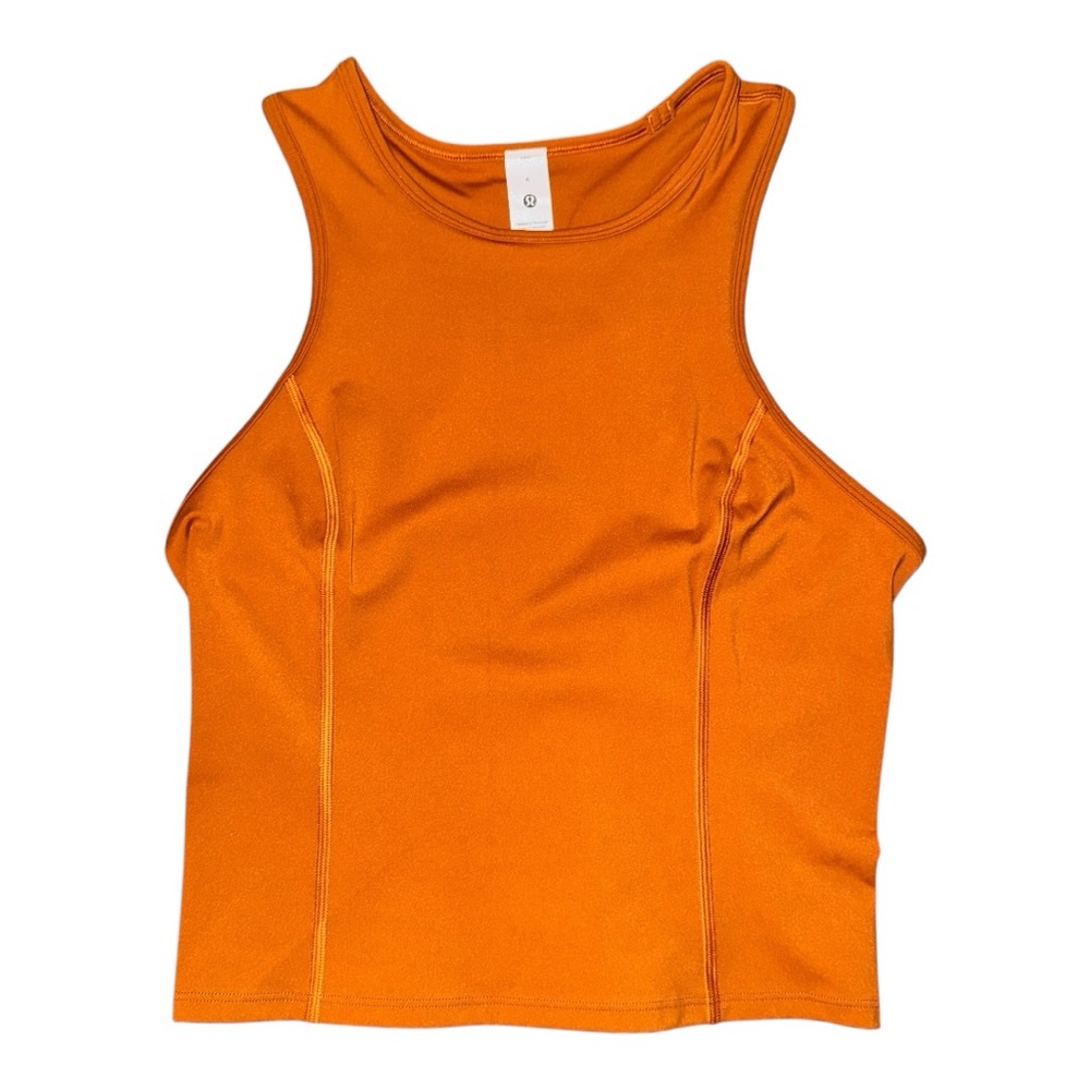 Lululemon Nulux Racerback Cropped Run Tank Top, Butternut Brown, Size 6 NWT